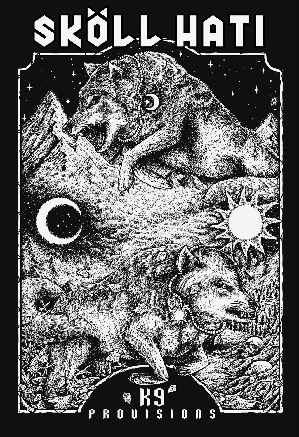 SKÖLLHATI ¨SEASONS¨ BLACK T-SHIRT