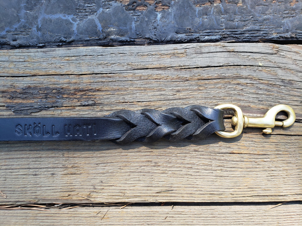 SKÖLLHATI BRAIDED LEATHER LEASH 3/4¨ WIDE 4ft/6ft