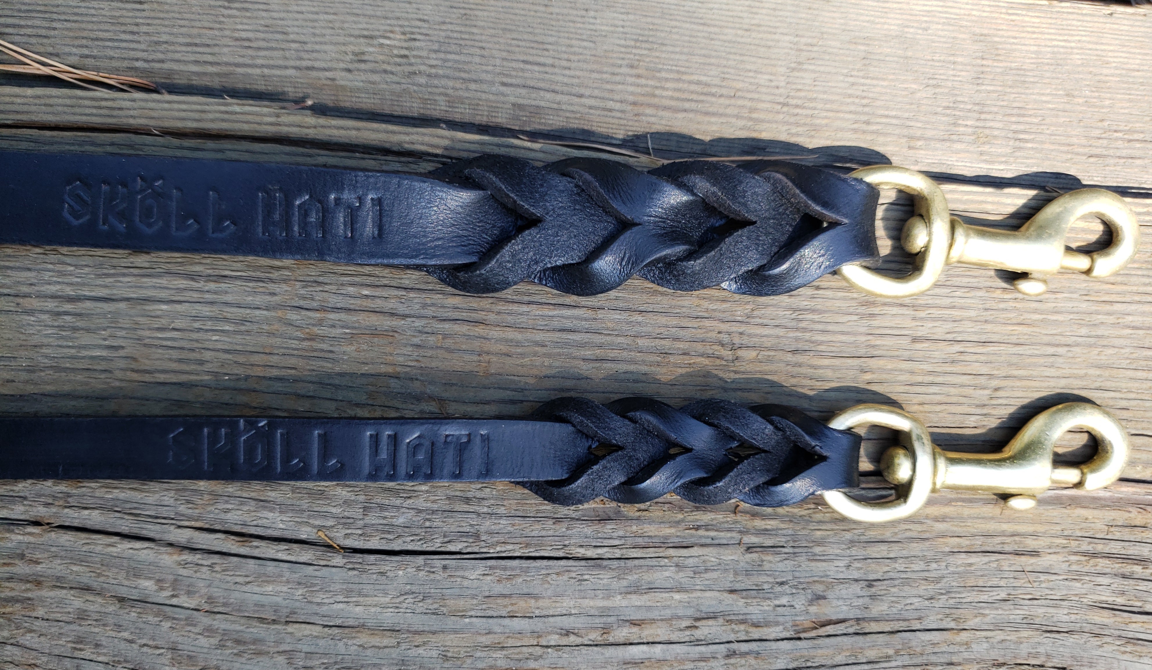SKÖLLHATI BRAIDED LEATHER LEASH 1/2¨ WIDE 4ft/6ft